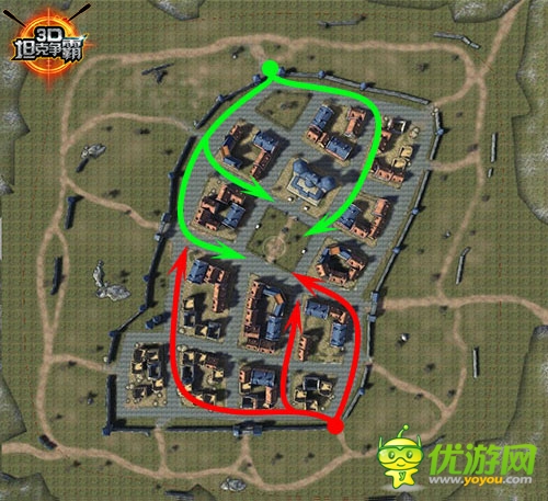 掌握伏擊戰(zhàn)！《3D坦克爭(zhēng)霸》地圖路線選擇
