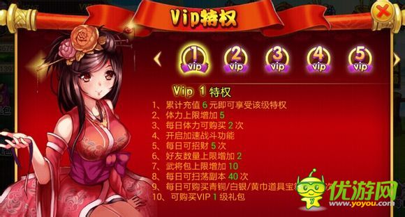 三國之亂舞vip等級價(jià)格特權(quán)詳解